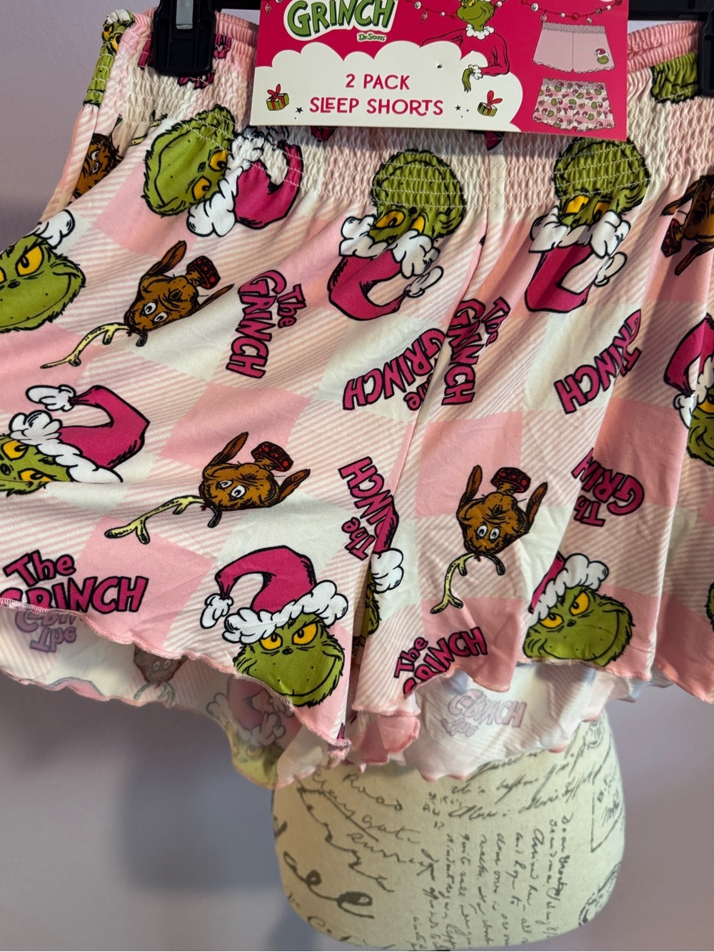 Dr. Seuss The Grinch Pink Sleep Shorts - 2 Pack Style